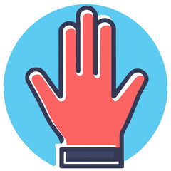 Obraz premium Elegant long gloves vektor icon illustation