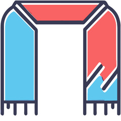 Elegant silk scarf vektor icon illustation