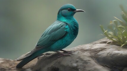 Turquoise-vented Starling (Lophophanes cyaneus)