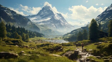 Fototapeta premium journey through the Swiss Alps