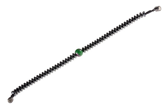 Pulseira de hematita e quartzo verde. Formato de arquivo png fundo transparente.