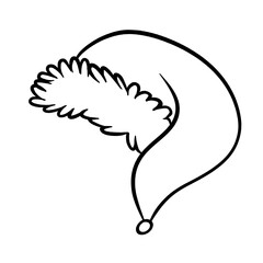 Santa hat line art