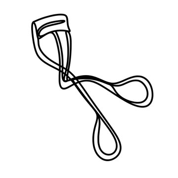 recommend clip art: Eyelash curler one line drawing 