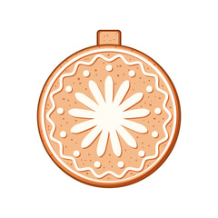 winter gingerbread cartoon. decoration traditional, festive ginger, cute cake winter gingerbread sign. isolated symbol vector illustration