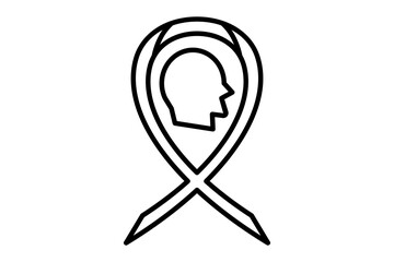 epilepsy awareness icon. icon related to disability and disability symbol . line icon style. Simple vector design editable