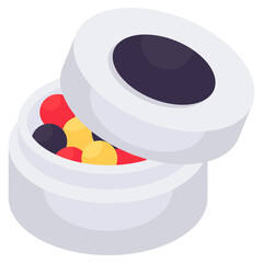 A unique design icon of cosmetic drugs bottle