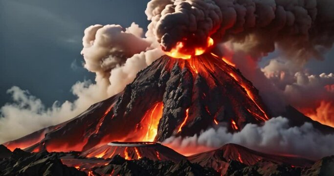 active volcano video footage
