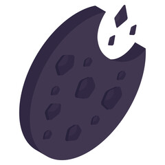 An editable design icon of biscuit