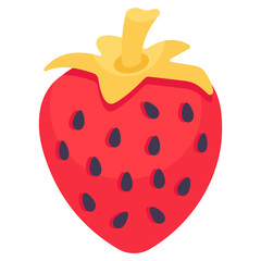 An isometric design icon of strawberry 