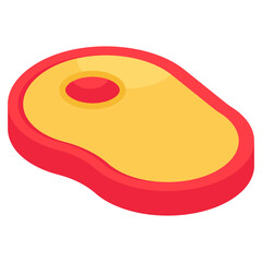 Creative design icon of steak