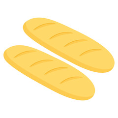Trendy design icon of baguette 