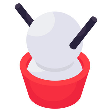 A yummy icon of ice cream cup
