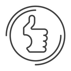 thumbs up, super cool, icon, thumb up icon. thumbs up icon. Простая круглая кнопка согласия