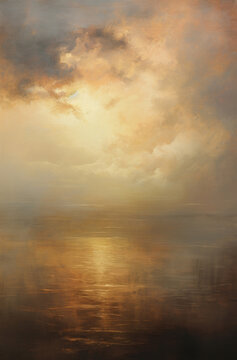 Clouds, background, illustration in the style of realistic painting.