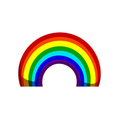 wave rainbow cartoon. bright arc, effect transparent, fantasy arch wave rainbow sign. isolated symbol vector illustration
