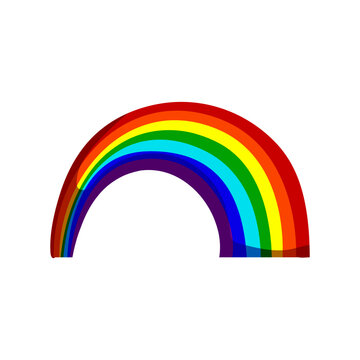 arc rainbow cartoon. effect transparent, fantasy arch, image light arc rainbow sign. isolated symbol vector illustration