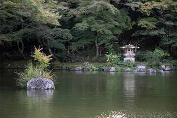 Fototapeta na wymiar Garden of Naritasan Shinshoji Temple is popular Buddhist temple complex in Narita City