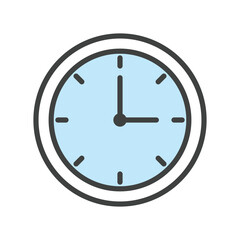 Clock icon vector on trendy design