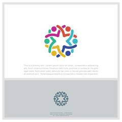 Global Community Logo Icon Elements Template. Community human Logo template vector. Community health care. Abstract Community logo	