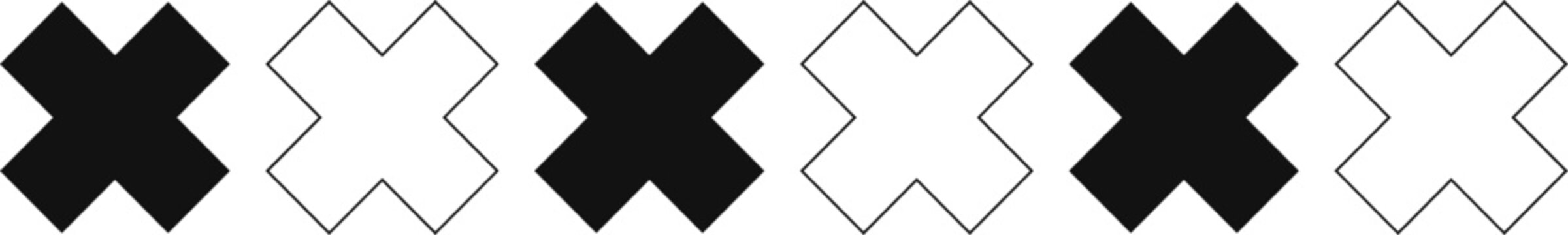 Cross Line Y2K Element. Retro futuristic shape.