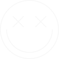 Emoticon Y2K Element. Retro futuristic shape.