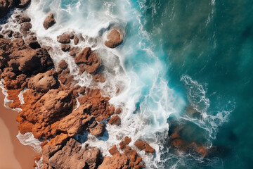 Obraz premium beach and sea, Generative AI
