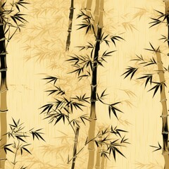 Obraz premium Chinese Pattern Seamless Bamboo Tile