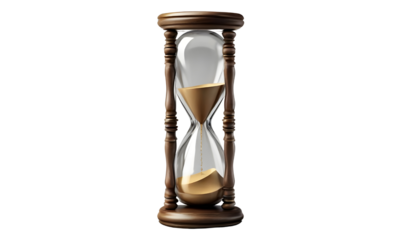 Hourglass Icon Isolated on Transparent Background.
