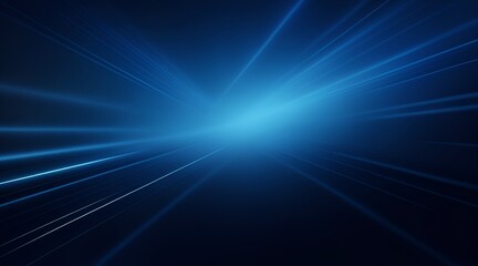 Blue light rays on dark blue background abstract glowing gradient banner backdrop design	
