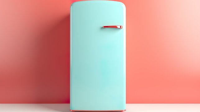 Concepto de nevera retro en 3d. Generado por la.