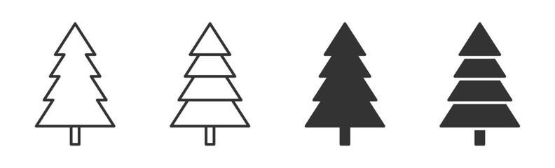 Pine tree icon. Vector illustration - obrazy, fototapety, plakaty