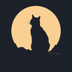 Cat Illustration for T-shirt