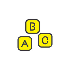 Obraz premium cubes icon. sign for mobile concept and web design. Outline vector icon. Symbol, logo illustration. Vector graphics