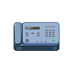 printer fax machine cartoon. phone office, symbol print, web document printer fax machine sign. isolated symbol vector illustration