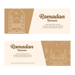 ramadan kareem banner template vector design