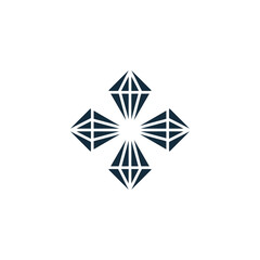 Modern diamond star logo