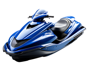 Blue Jet Ski Isolated on Transparent Background