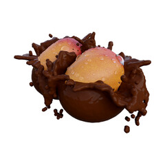 Realistic 3D render of Red Mango Fruit best for commercial and Design purpose