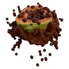 Realistic 3D render of papaya Fruit best for commercial and Design purpose