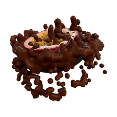 Realistic 3D render of passion Fruit best for commercial and Design purpose