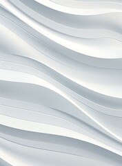 A minimalist white wall art with smooth, raised lines flowing in a continuous pattern, providing a calm aesthetic. Generative AI.