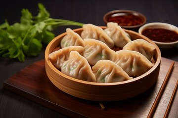 Dumpling Delight: Savory Chinese Pleasure in Minimalist Style