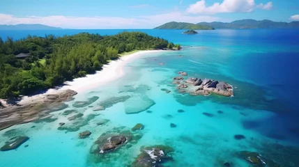 Crédence de cuisine en verre imprimé Turquoise Beautiful view of the islands in the ocean.