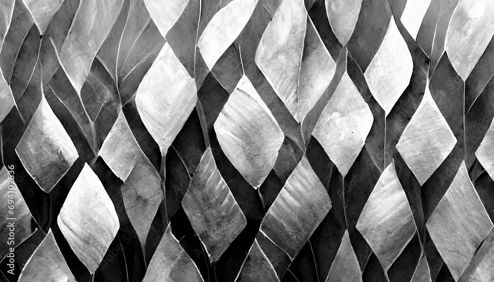 Wall mural Monochrome elegance. Abstract grey tile pattern. Geometric brilliance. Modern grey mosaic design. Sleek simplicity. Contemporary gray tile background - Wall murals