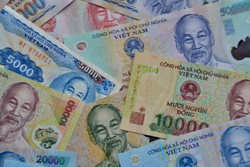 Vietnam dong currency bank notes
