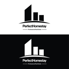 Lines modern real estate logo design icon vector template