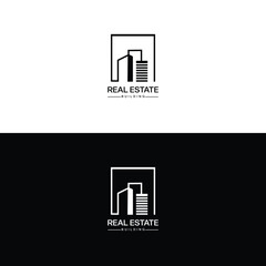 Building logo for real estate premium vector illustration