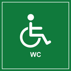 accessibility sign Green| Wheelchair icon |Accessibility parking | Reserved Parking accessibility