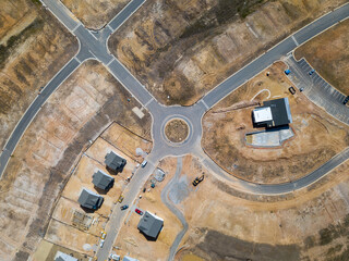 Drone Images of typical American Suburban Residential Neighborhoods  