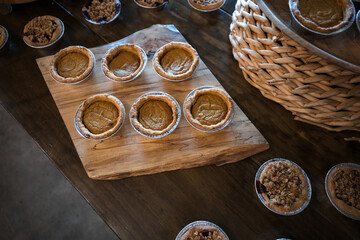miniature pumpkin, pecan and apple pies © Schaefer Photography